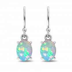 boucles d'oreilles argent opale d'ethiopie