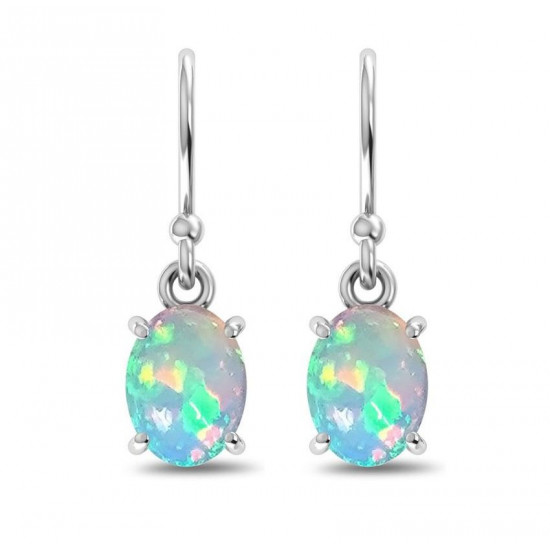 Sterling Silver Ethiopian Opal Earrings Sterling Silver Ethiopian Opal Earrings