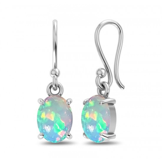 Sterling Silver Ethiopian Opal Earrings Sterling Silver Ethiopian Opal Earrings