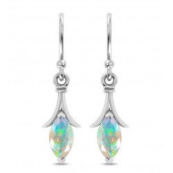 boucles d'oreilles argent opale d'ethiopie