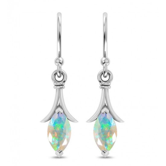 Sterling Silver Ethiopian Opal Earrings Sterling Silver Ethiopian Opal Earrings