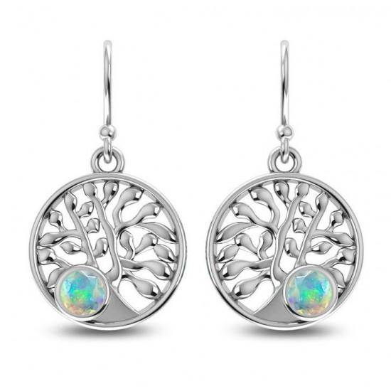Sterling Silver Ethiopian Opal Earrings Sterling Silver Ethiopian Opal Earrings