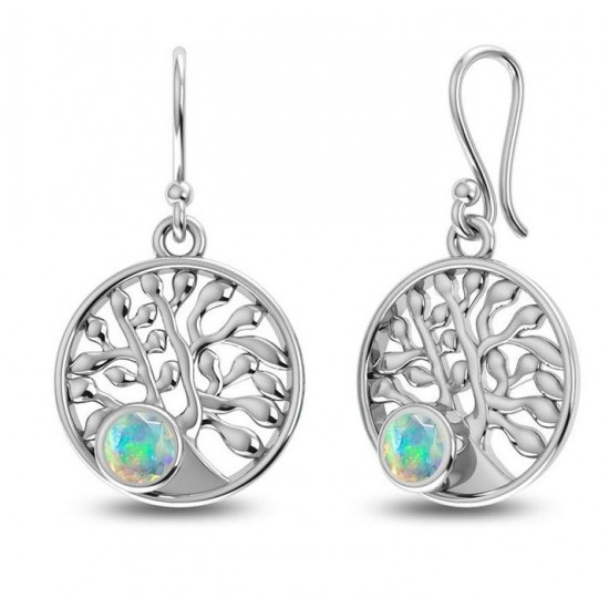 Sterling Silver Ethiopian Opal Earrings Sterling Silver Ethiopian Opal Earrings