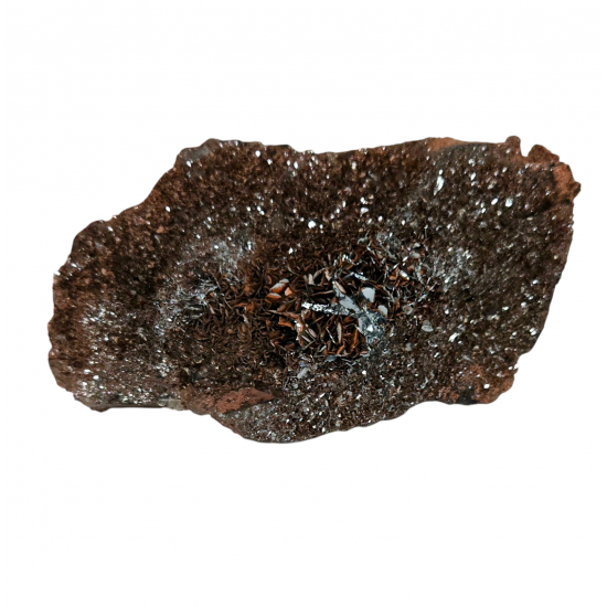 Hematite after smoky quartz