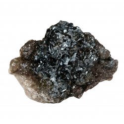 Hematite after smoky quartz