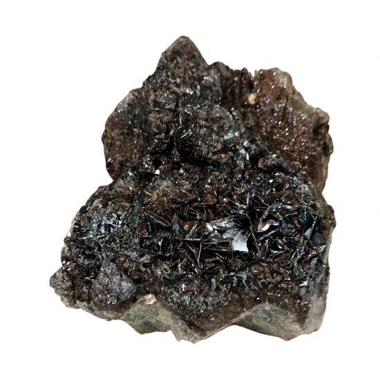 Hematite after smoky quartz