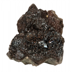 Hematite after smoky quartz
