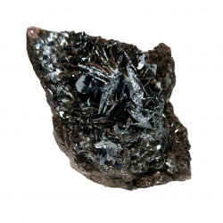 Hematite after smoky quartz