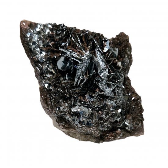Hematite after smoky quartz