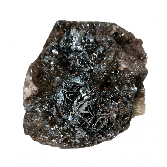 Hematite after smoky quartz