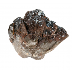 Hematite after smoky quartz