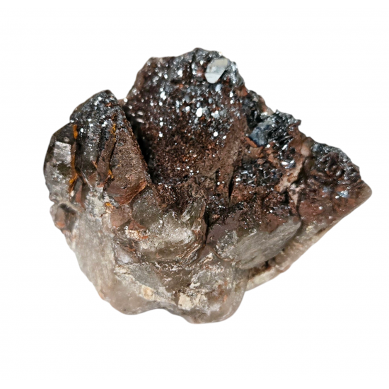 Hematite after smoky quartz