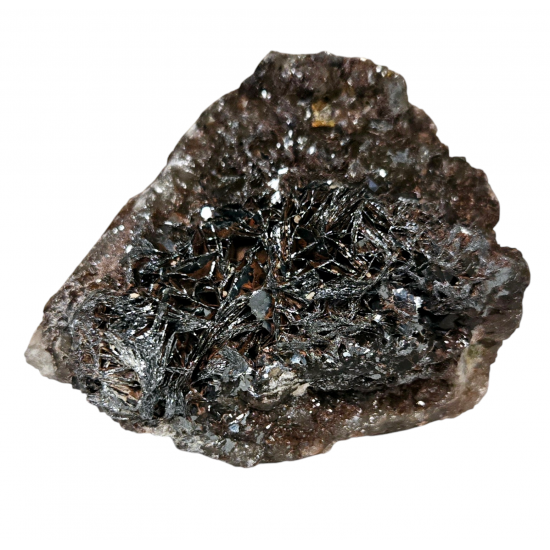 Hematite after smoky quartz