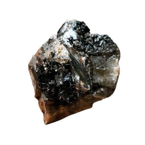Hematite after smoky quartz