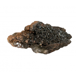 Hematite after smoky quartz