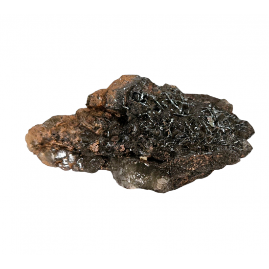 Hematite after smoky quartz