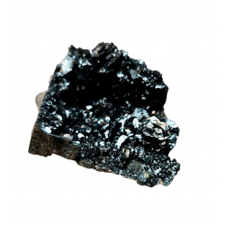 Hematite after smoky quartz - Fluorite