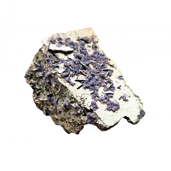 Hematite after smoky quartz - Fluorite