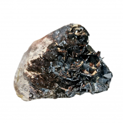Hematite after smoky quartz