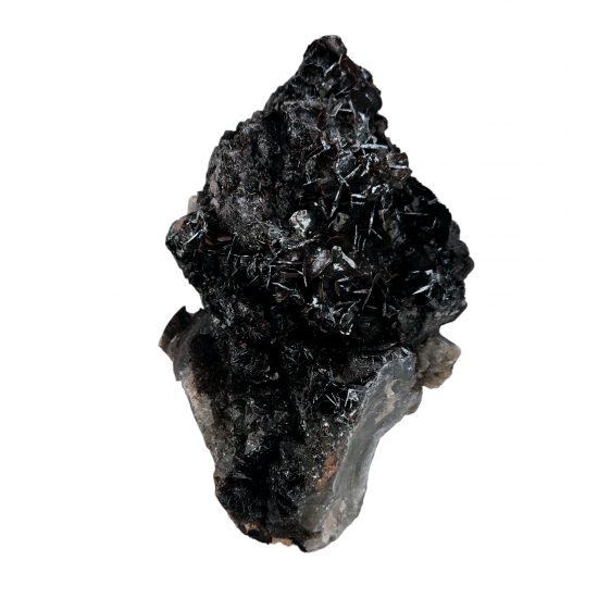 Hematite after smoky quartz