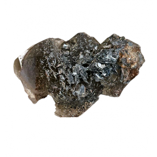 Hematite after smoky quartz