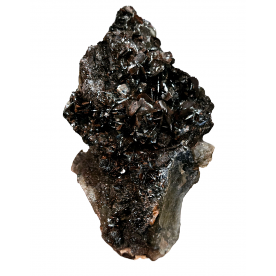 Hematite after smoky quartz