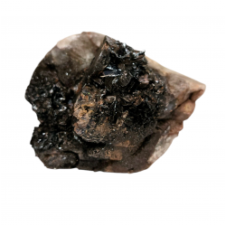 Hematite after smoky quartz