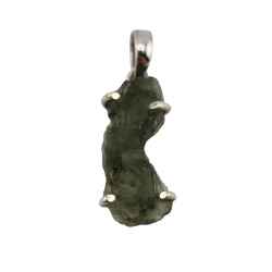 Pendentif moldavite argent