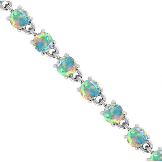 Ethiopian Opal Bracelet Silver