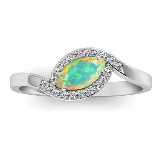 Ring Ethiopian Opal Sterling Silver Ring Ethiopian Opal Sterling Silver