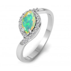 Bague opal d'ethiopie argent