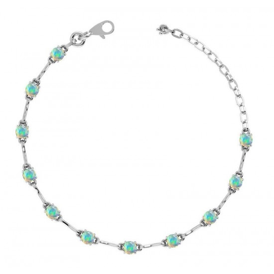 Ethiopian Opal Bracelet Silver