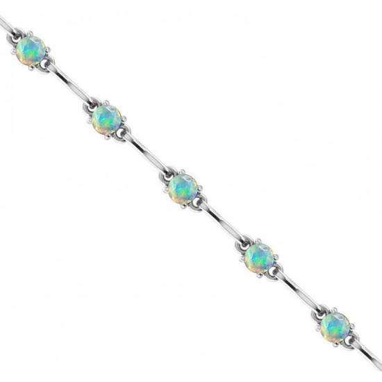 Ethiopian Opal Bracelet Silver