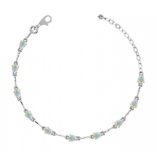 Ethiopian Opal Bracelet Silver