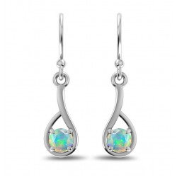 boucles d'oreilles argent opale d'ethiopie