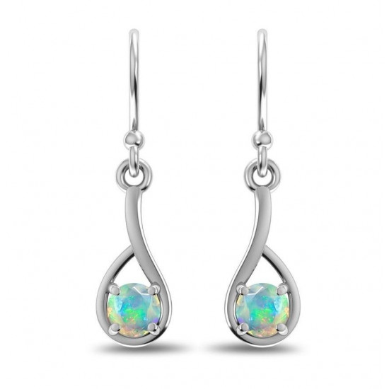Sterling Silver Ethiopian Opal Earrings Sterling Silver Ethiopian Opal Earrings