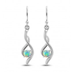 boucles d'oreilles argent opale d'ethiopie