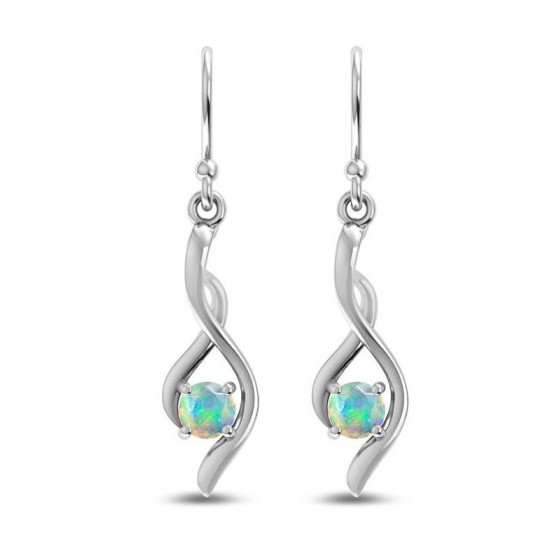 Sterling Silver Ethiopian Opal Earrings Sterling Silver Ethiopian Opal Earrings