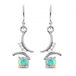 boucles d'oreilles argent opale d'ethiopie