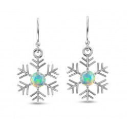 boucles d'oreilles argent opale d'ethiopie