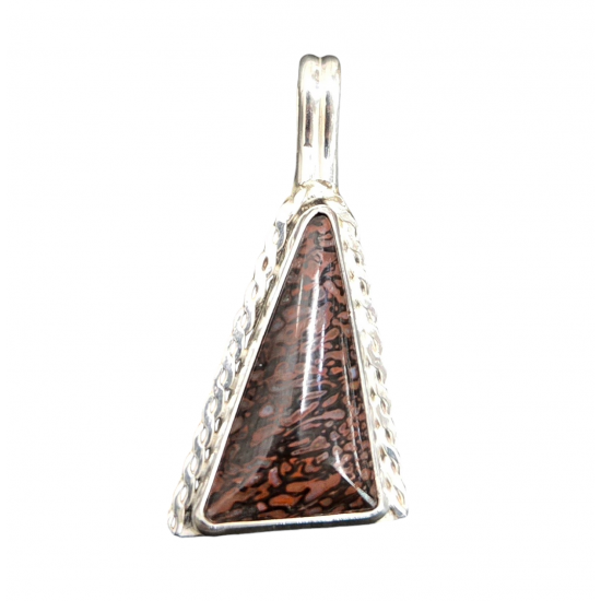 pendant gem bone real dinosaur bones silver