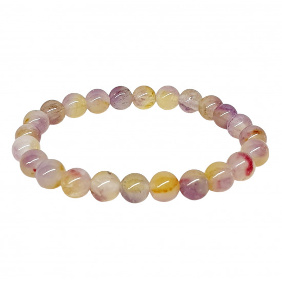 agate yellow-purple bracelet 8mm