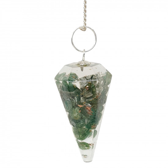 orgonite pendulum green aventurine