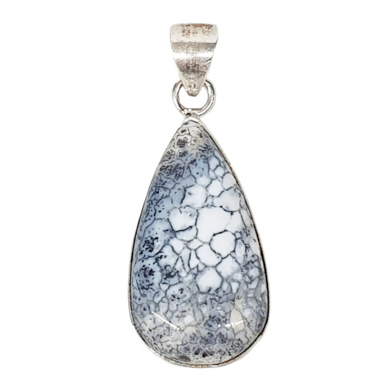 pendant dendrite agate silver