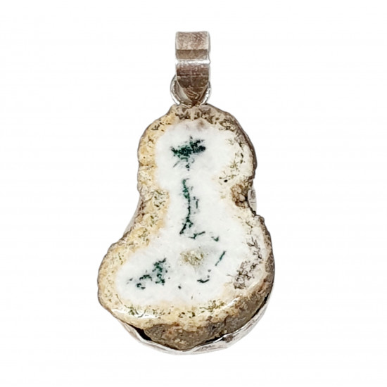 pendant dendrite agate silver