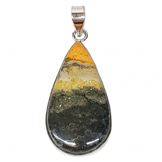 pendant bumblebee jasper silver