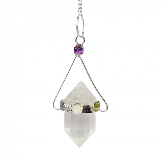 Quartz 7 chakras pendulum