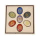 7 Chakras Engraved Stone with Wooden Box