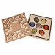 7 Chakras Engraved Stone with Wooden Box