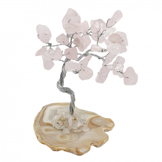 tree rose quartz 8 cm